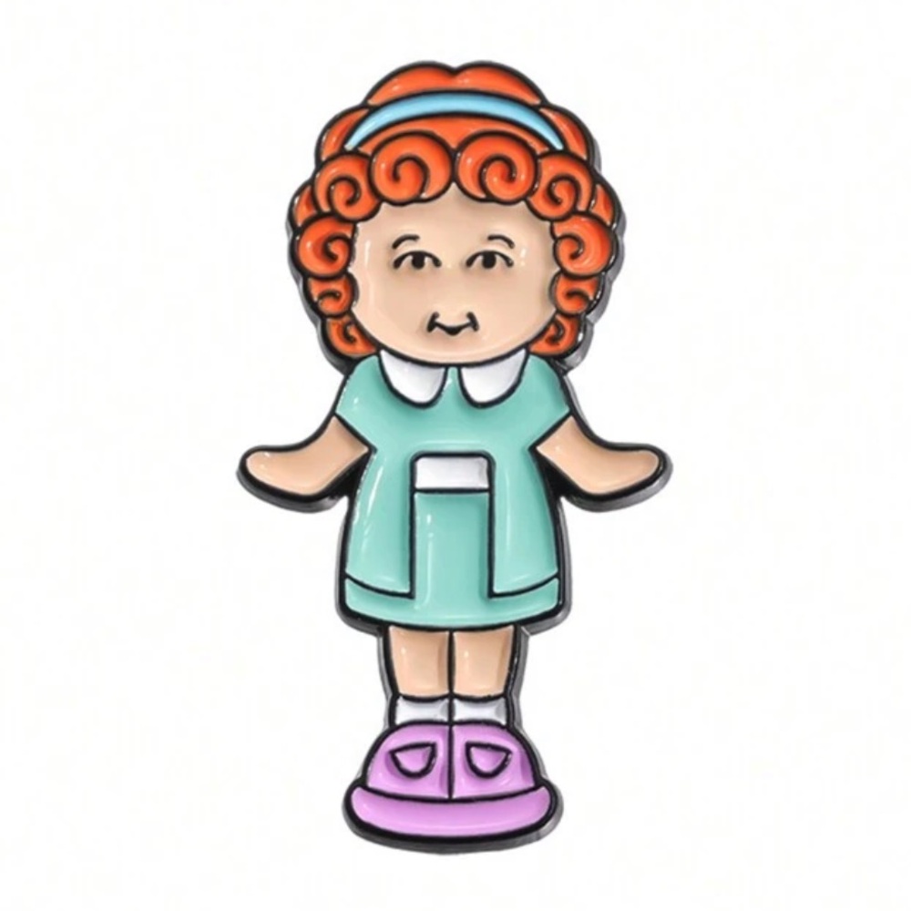 3 for$25 Polly pocket red head Enamel Pin - Multicolor - Picture 4 of 5